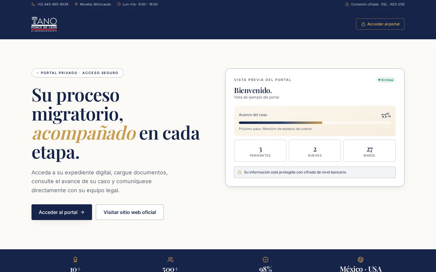 Vista previa del sitio Portal — Tano Ponce de León